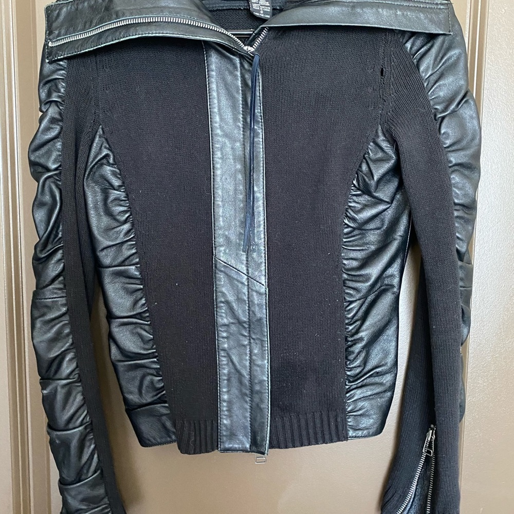 COPY - Express Leather Ruffled Sweater